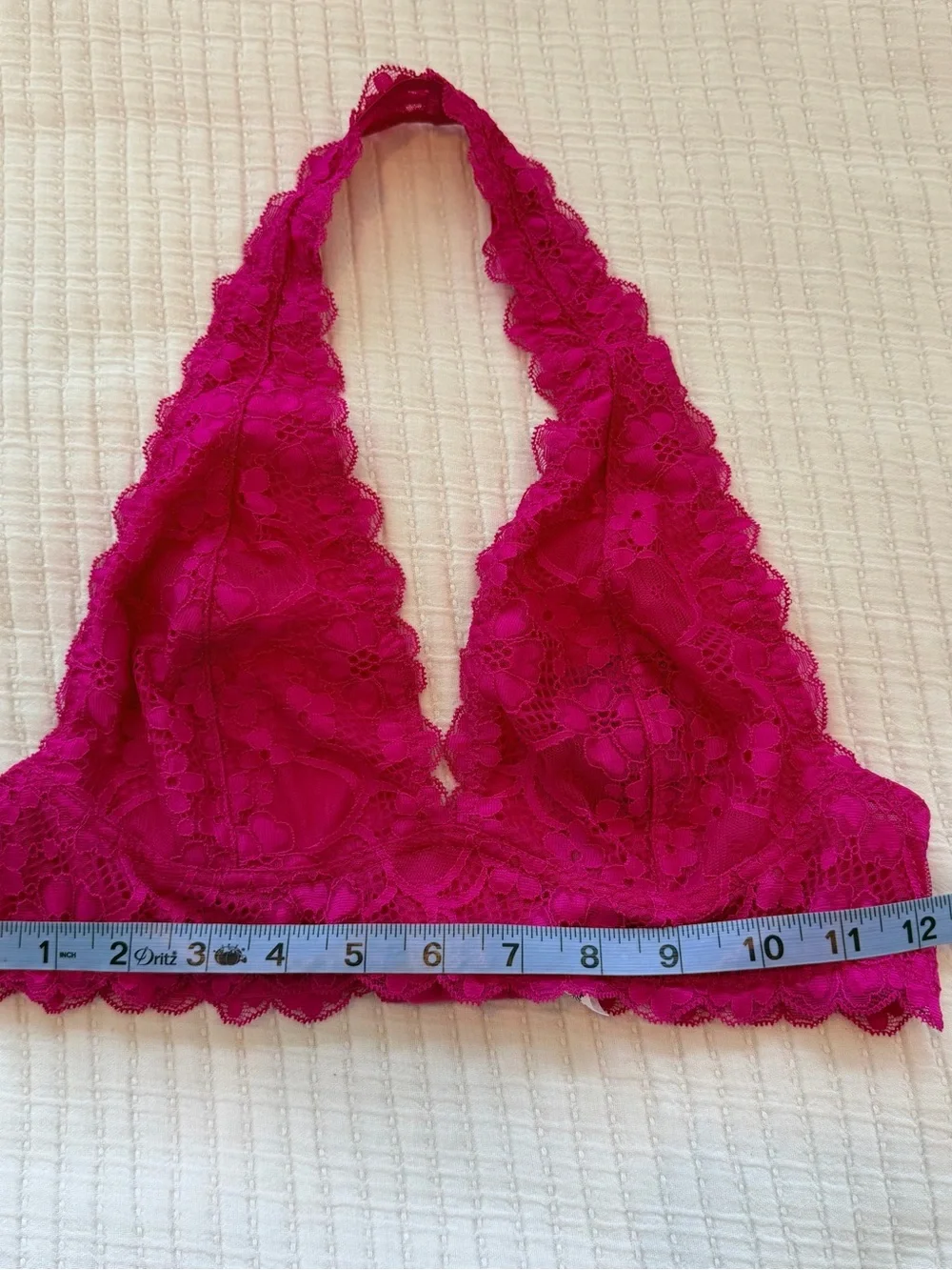 Free People Fuchsia Lace Halter Bralette